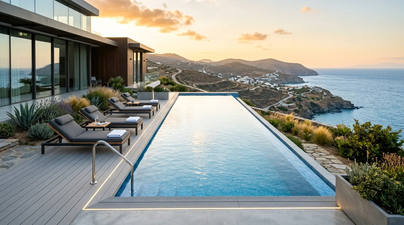 Modern Infinity Edge Pool Landscape